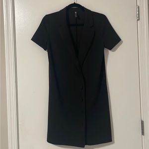zara black blazer dress size m